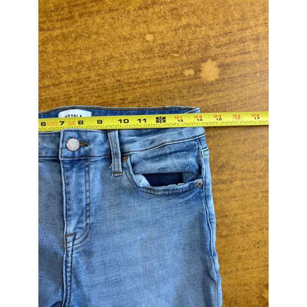 Pistola Women Light Wash‎ Skinny Jeans Raw Hem Size 28 - Picture 6 of 7